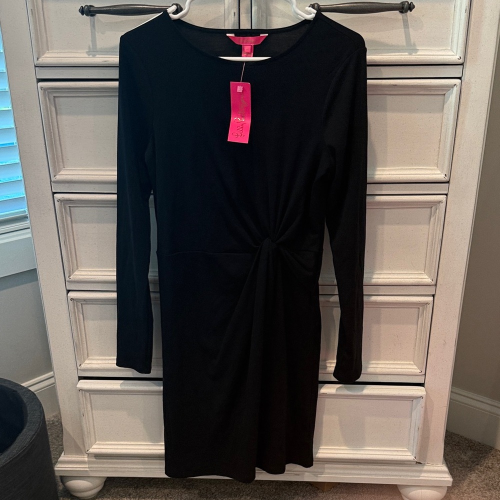 Lilly Pulitzer Elegant Black Long Sleeve Dress